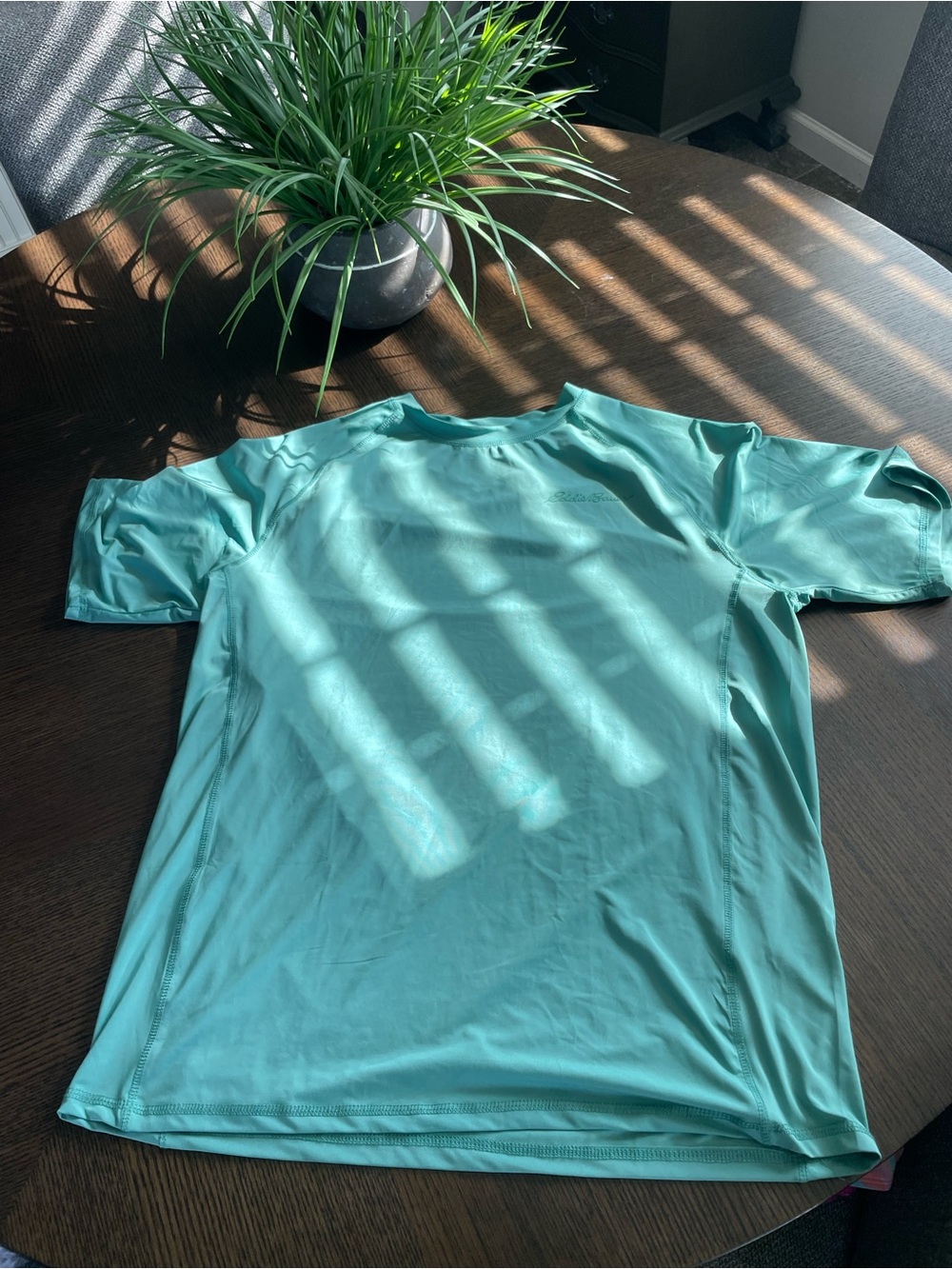 Eddie Bauer Men's Swim Rash Guard in Teal